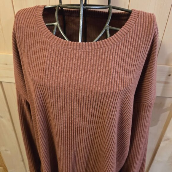 Brown Ribbed Sweater - Picture 2 of 4